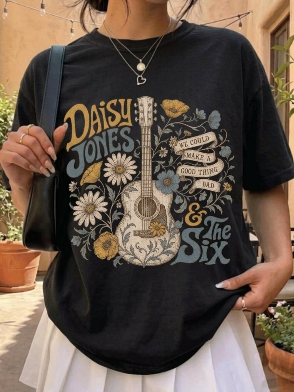 Daisy Jones & The Six Tee, Retro 70s Rock Graphic Shirt